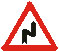 Successive dangerous bends, first to the right