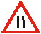 Road narrows on the right